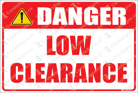 DANGER LOW CLEARANCE