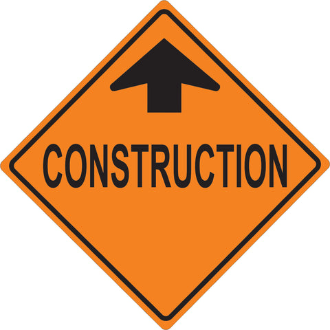 Construction Sign, Forward Facing Arrow