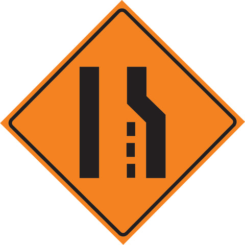 Right Lane Ending on Orange