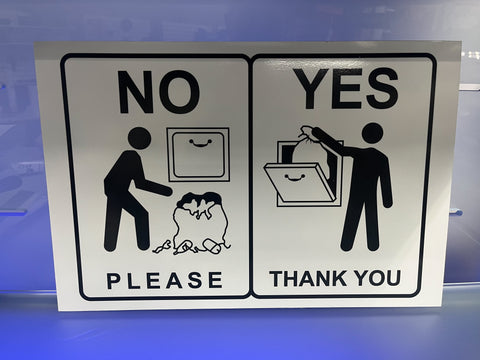 Garbage Chute Instructions (Yes & No Graphics) – The CondoSigns Store