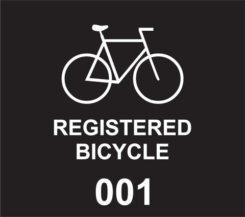 Registered Bicycle Decals/Stickers