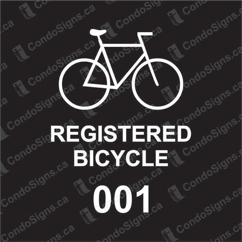 Registered Bicycle Decals/Stickers