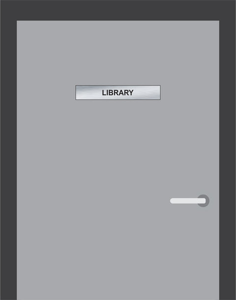 Library Door Plate (12" x 2")