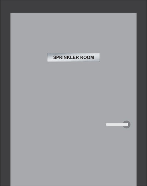 Sprinkler Room Door Plate (2" x 12")