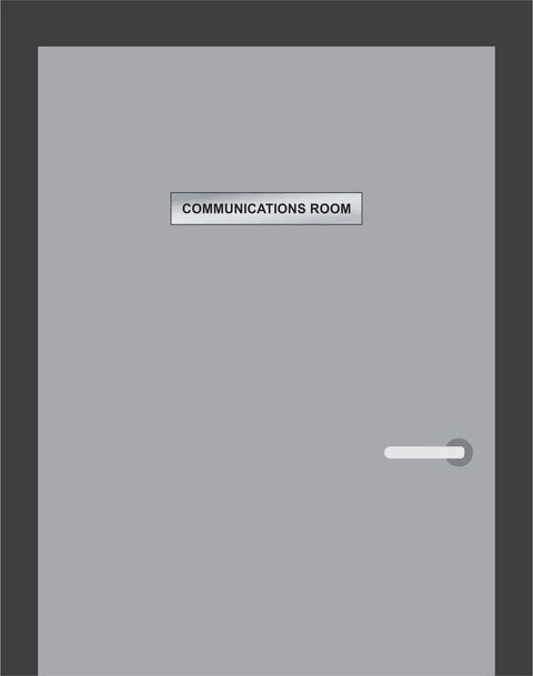 Communications Room Door Plate (12" x 2")