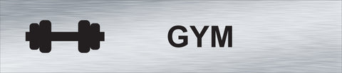 Gym Door Plate with Picto (14" x 3")