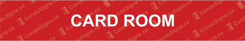 Card Room Door Plate (12" x 2")