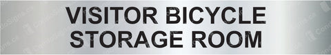VISITOR BICYCLE, STORAGE ROOM (12" X 2")-Laser Engrave