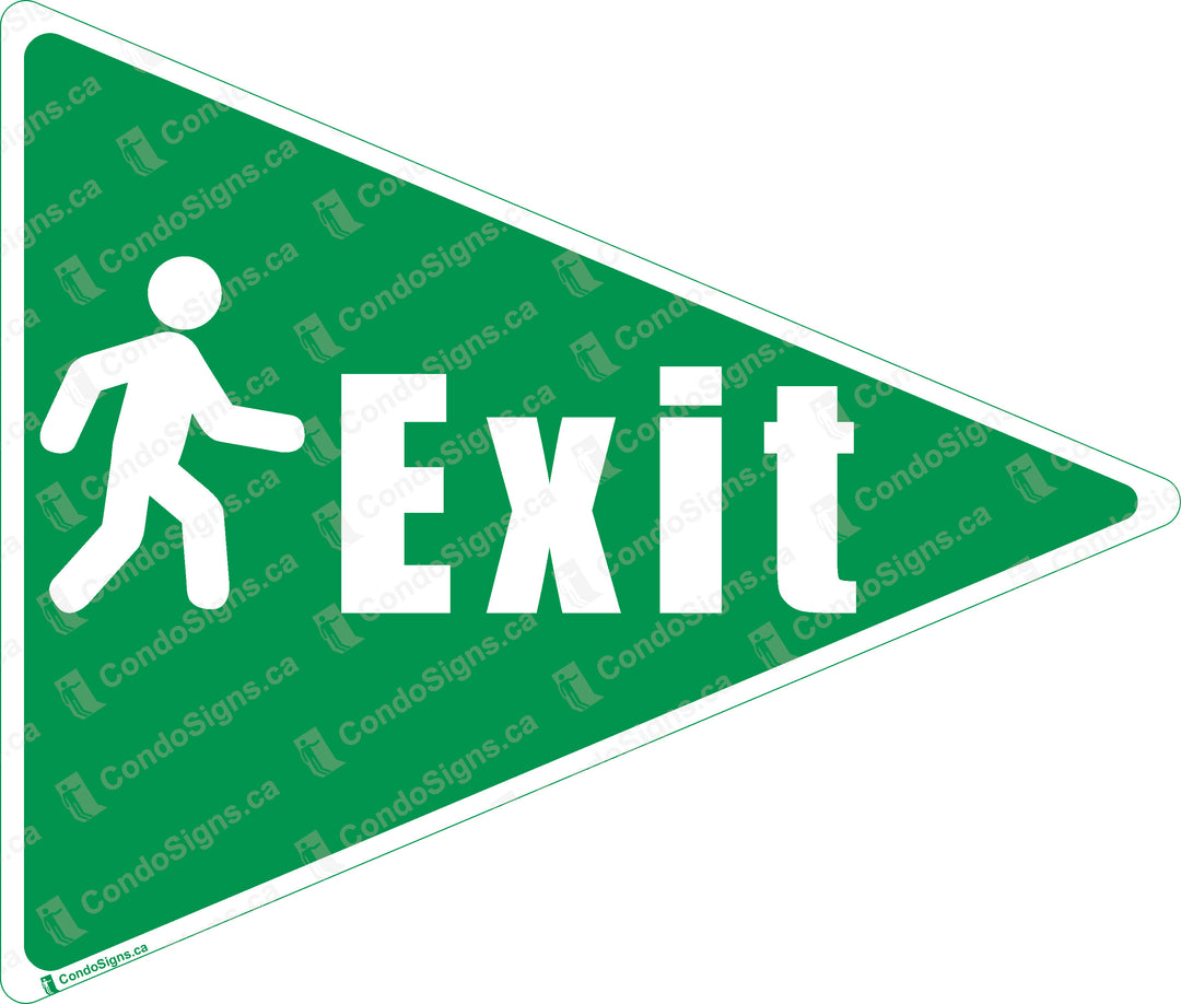Emergency Exit - Right,Left – The CondoSigns Store