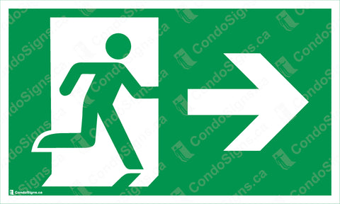BACKLIT EXIT GREEN RUNNING MAN DECAL