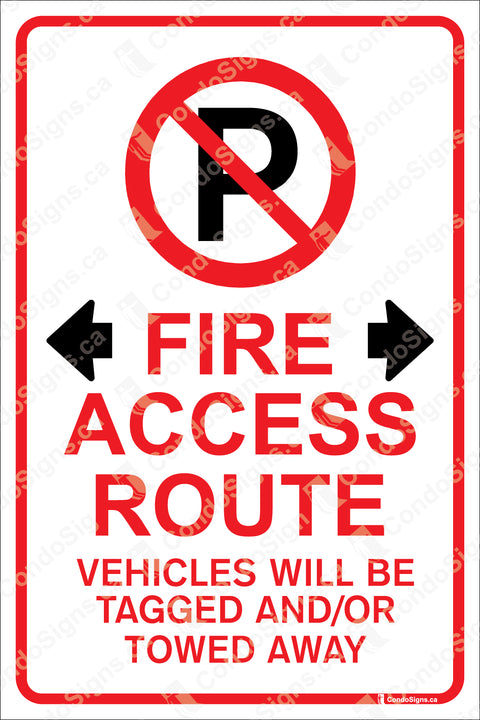 FIRE ACCESS ROUTE-DOUBLE ARROW