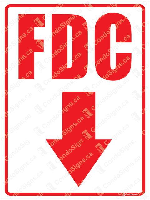 FDC-FIRE DEPARTMENT CONNECTION WITH ARROW