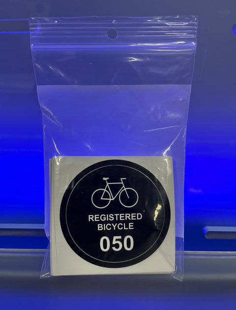 Registered Bicycle Decals/Stickers