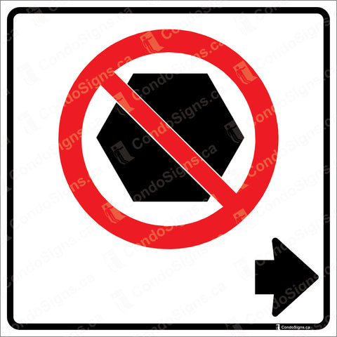 NO STANDING, WITH ARROWS