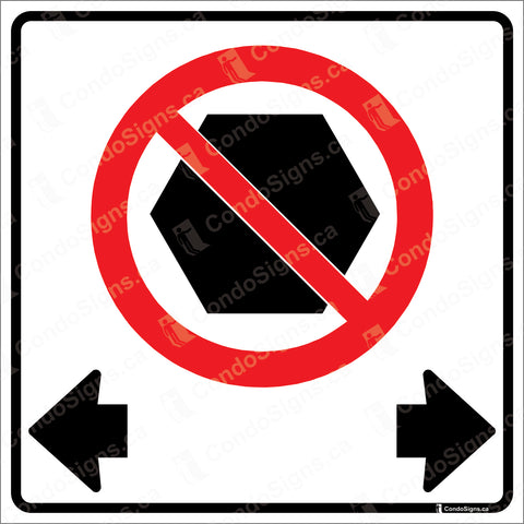 NO STANDING, WITH ARROWS