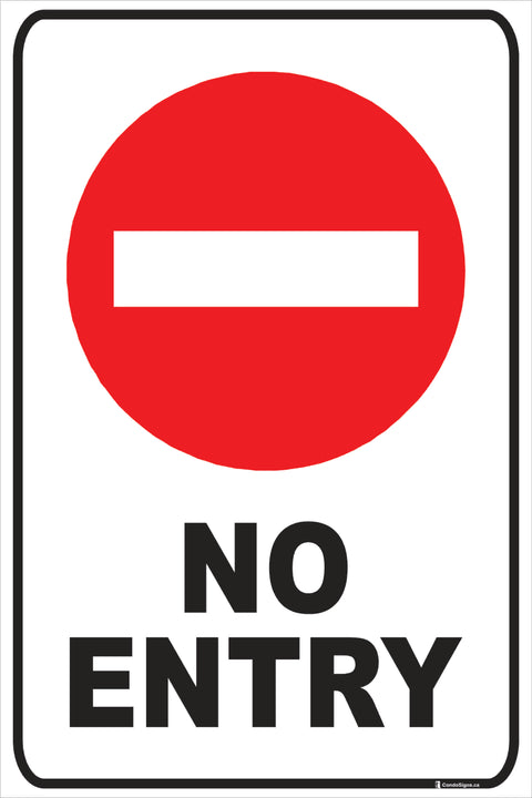 No Entry with Picto