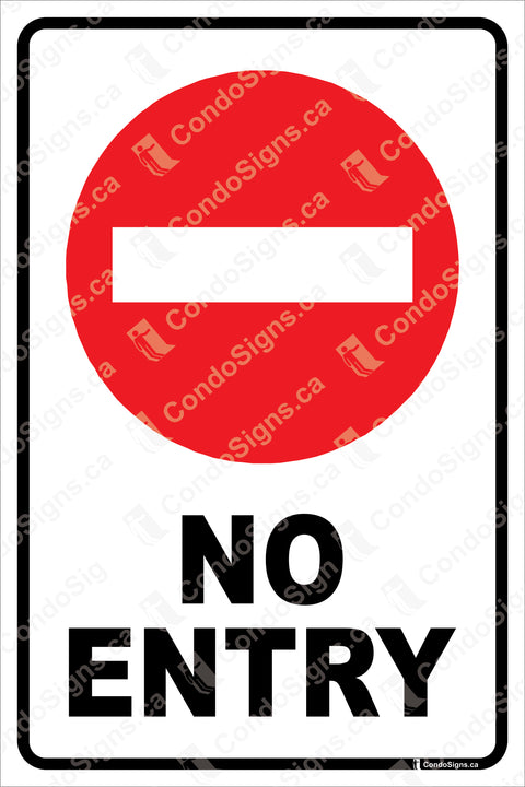 No Entry with Picto
