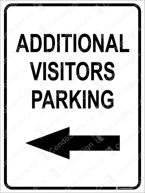 Additional Visitor Parking with Left Facing Arrow