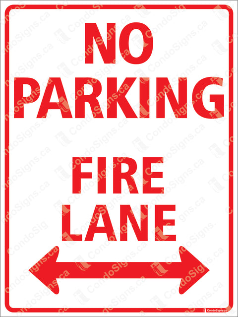 NO PARKING, FIRE LANE