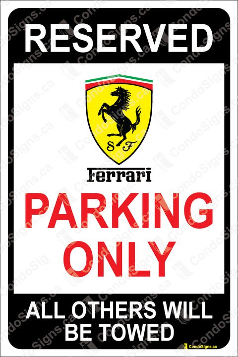 Ferrari Parking Only