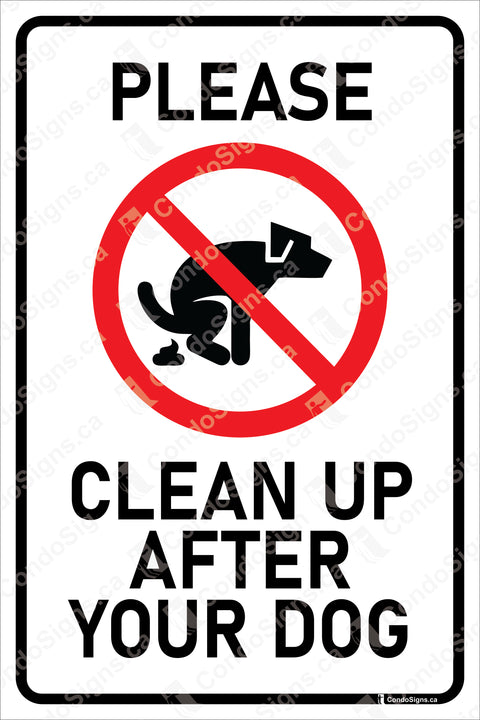 Please Clean Up After Your Dog With Picto