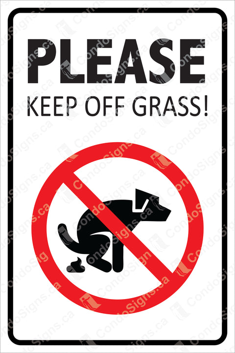 Please Keep Off the Grass with Picto
