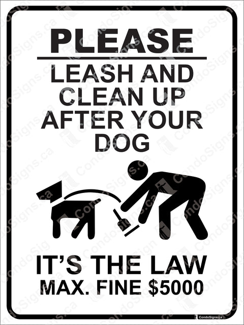 Please Leash and Clean Up After Your Pet