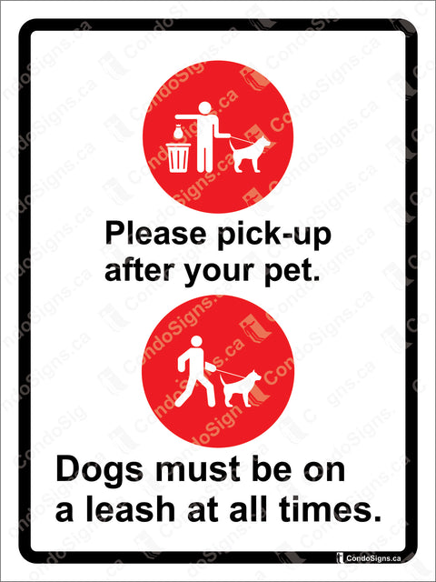 Please Clean Up After Your Pet and Leash at All Times