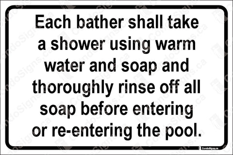 Each Bather Shall Take a Shower...