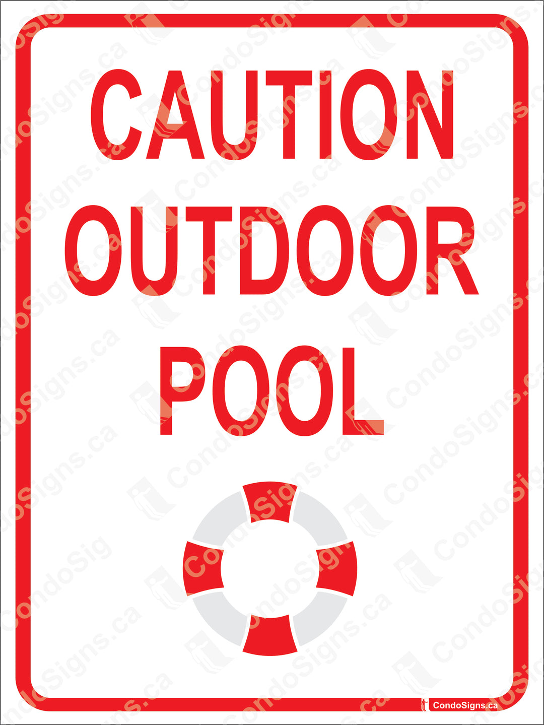 Caution: Outdoor Pool – The CondoSigns Store