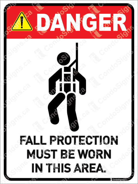 Danger: Fall Protection Must be Worn in This Area