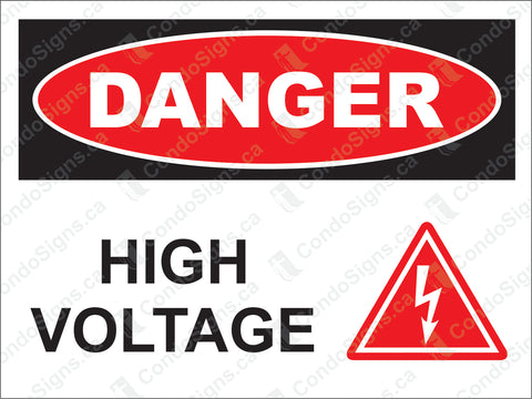 Danger: High Voltage With Picto