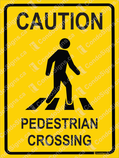 Caution, Pedestrian Crossing