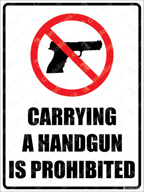 CARRYING A HANDGUN IS PROHIBITED