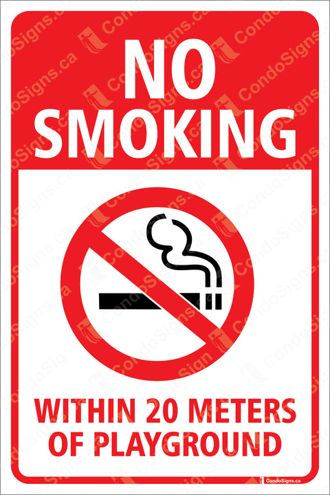 No Smoking Within 20 Metres of Playground