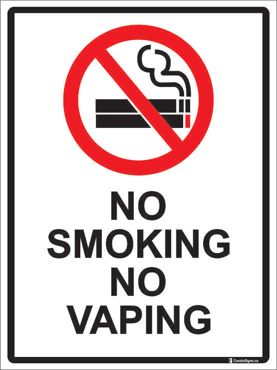 No Smoking, No Vaping – The CondoSigns Store