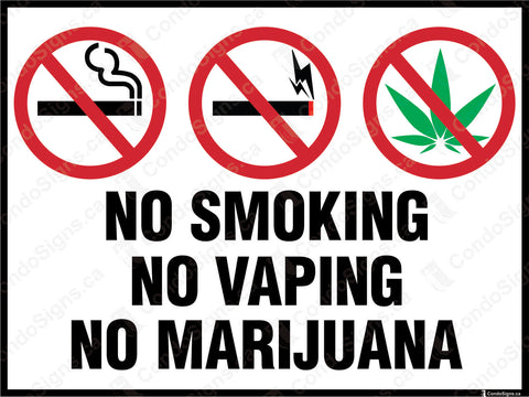 No Smoking, No Vaping, No Marijuana