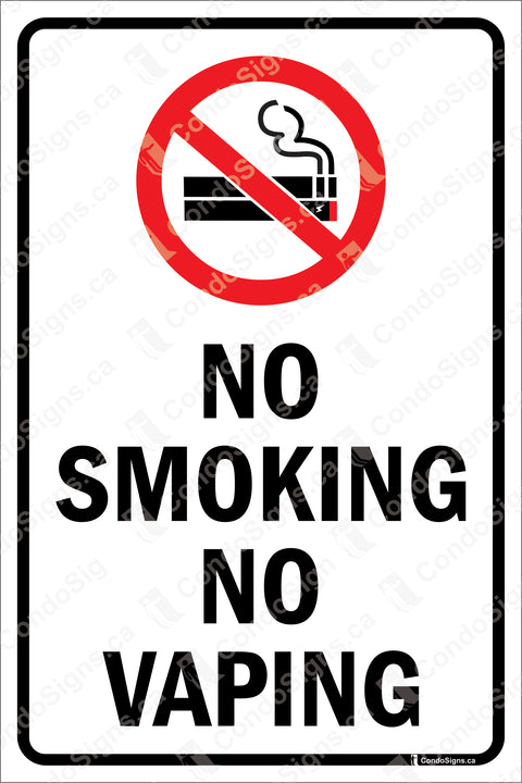 NO SMOKING, NO VAPING