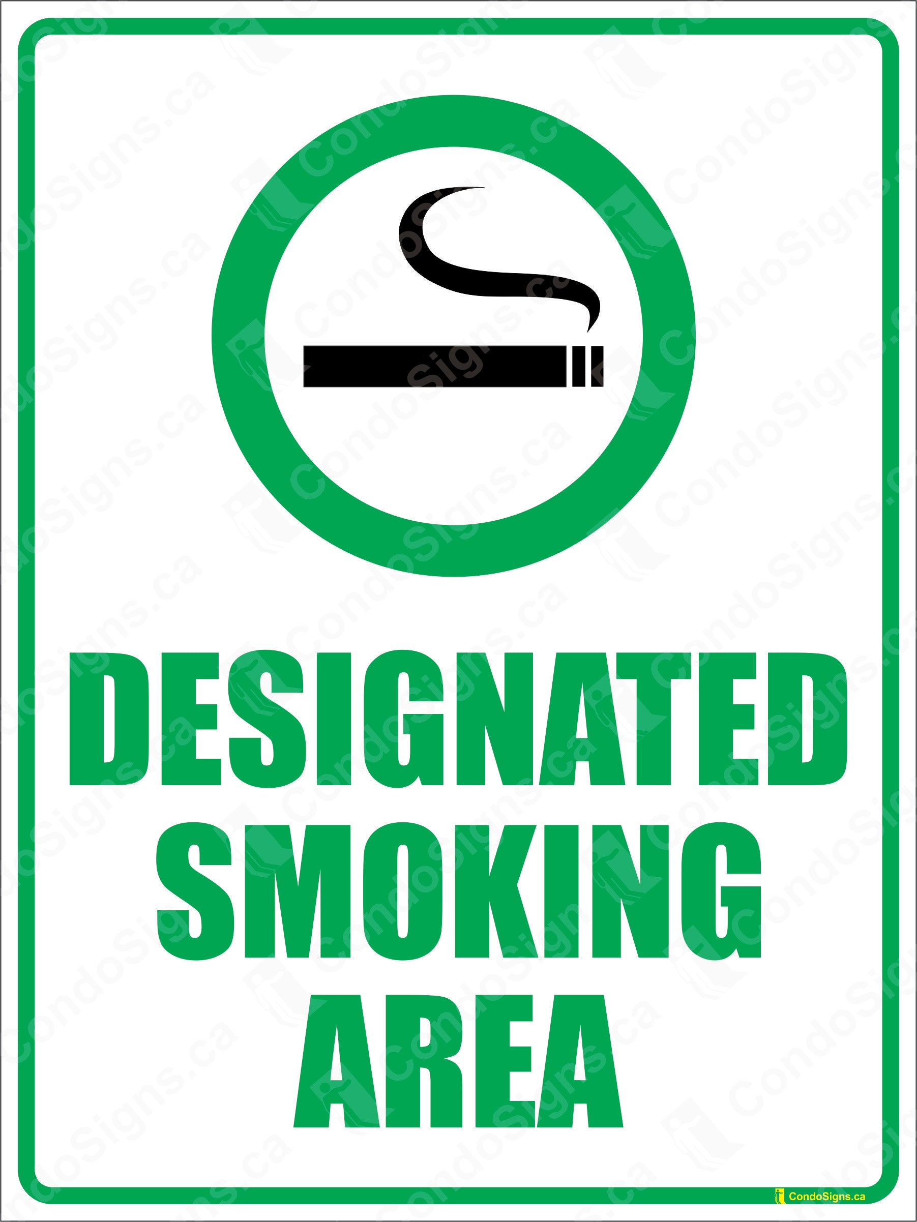 DESIGNATED SMOKING AREA – The CondoSigns Store