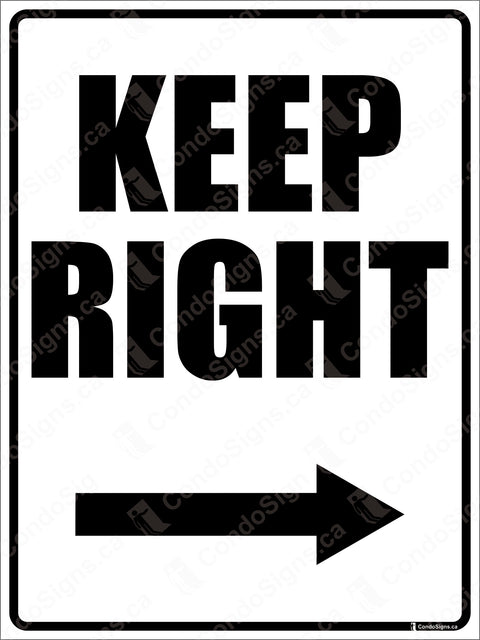 Keep Right with Arrow