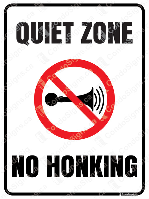 QUIET ZONE, NO HONKING
