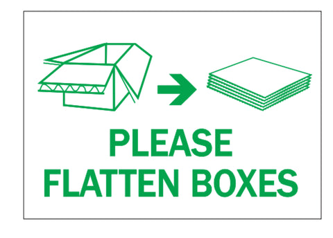 Please Flatten Boxes with Picto